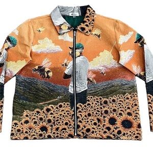 Flower Boy tapestry jacket size large